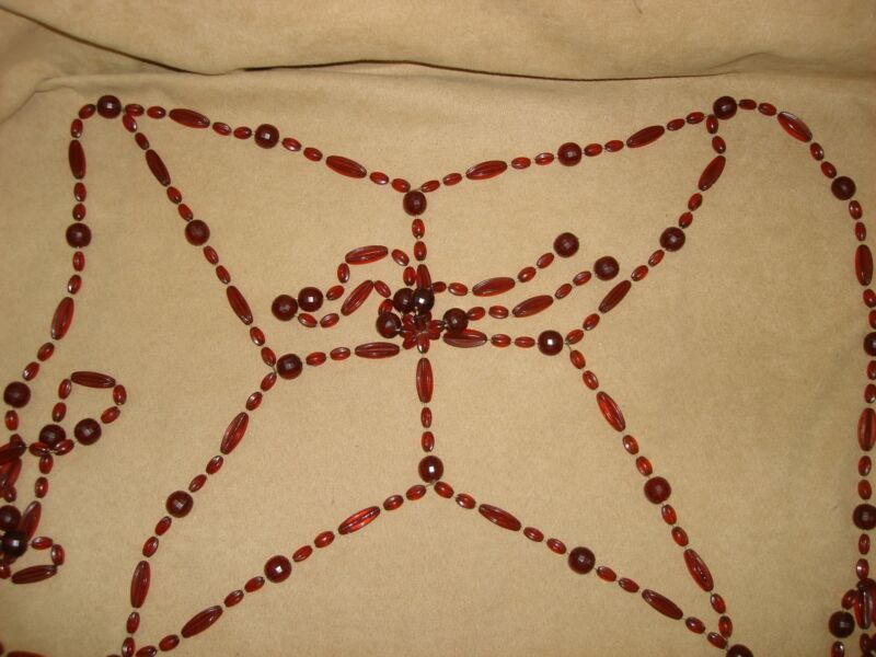 Vintage Flapper Revival Multi-Strand Amber Lucite Necklace - 8 Feet