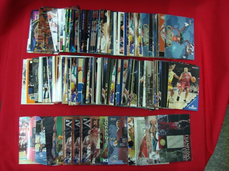 Collection of 190 Juwan Howard basketball cards, including rookies, inserts, and premium editions.