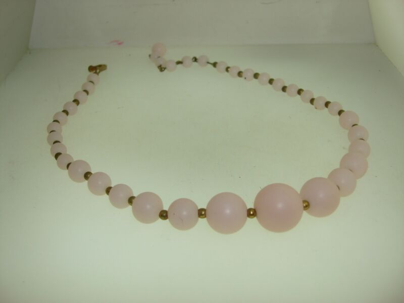 Vintage 1930s Art Deco Pink Choker Necklace