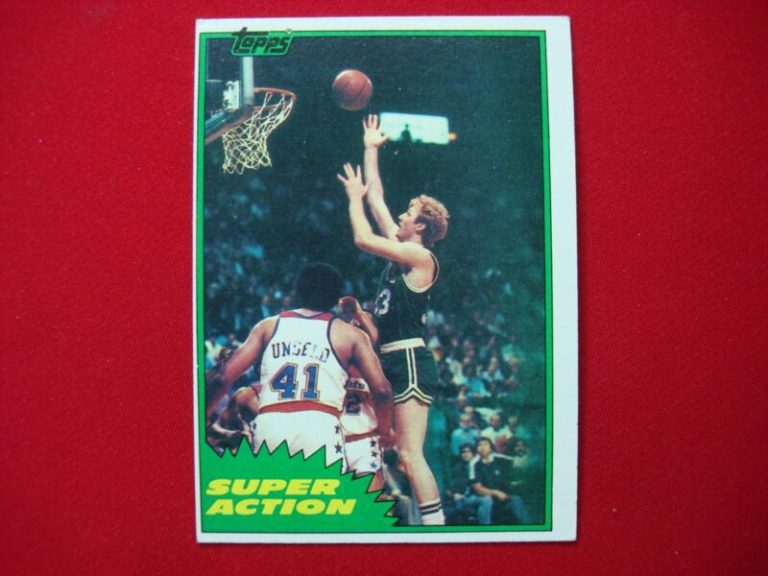 1981-82 Topps Larry Bird #101 Super Action Boston Celtics Basketball Card - PSA Graded