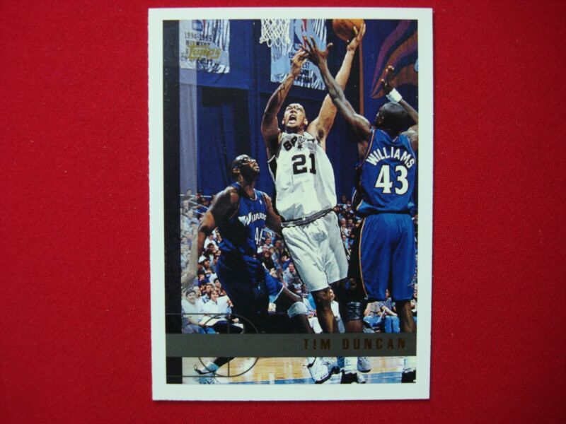 Tim Duncan Rookie Card 1997-98 Topps #115 (RC) San Antonio Spurs - PSA Graded Gem Mint