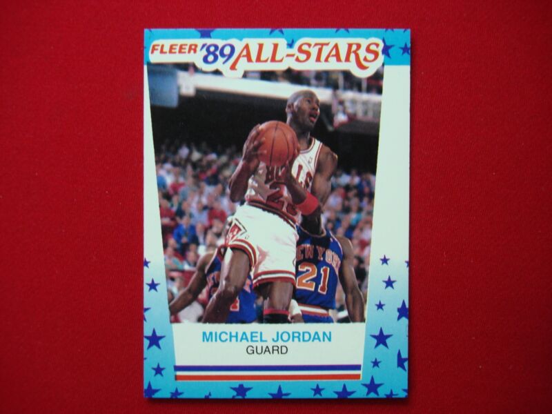1989-90 Fleer All-Stars Michael Jordan Sticker Card #3 Chicago Bulls - PSA Graded