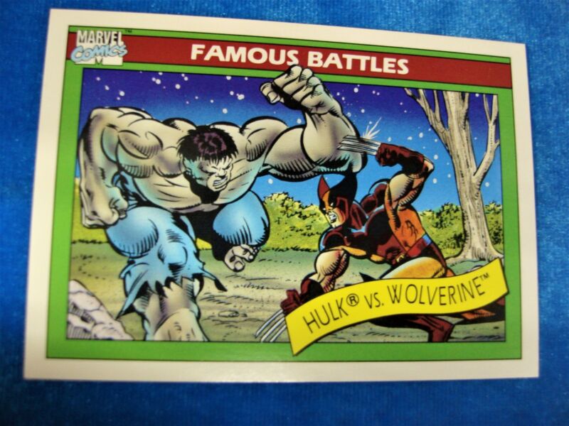 1990 Marvel Universe/Impel Hulk vs Wolverine #113 Comic Card