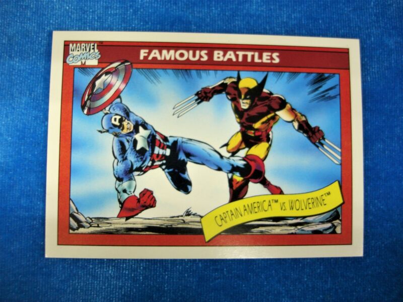 1990 Marvel Universe Impel Comics Captain America vs Wolverine #115 Trading Card - Nice Condition