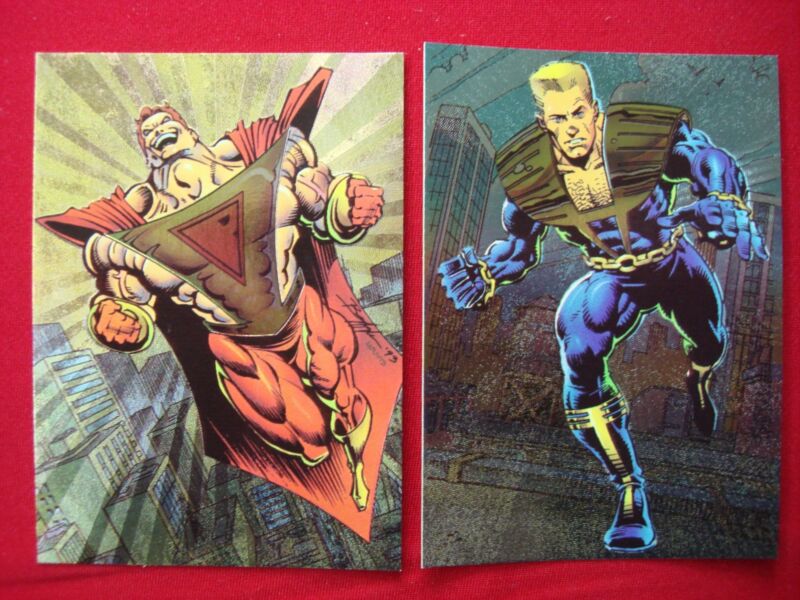 1993 Skybox Ultraverse 1 Malibu Ultra Tech Chase Card Set #U1 & #U2