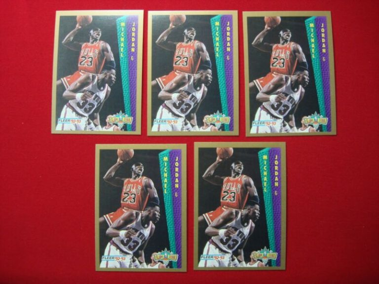 Vintage Michael Jordan 1992-93 Fleer Slam Dunk cards #273 (5 card lot)