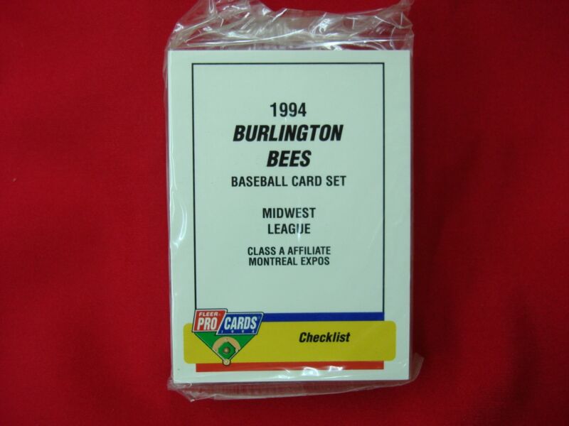 Factory-sealed 1994 Burlington Bees baseball team set