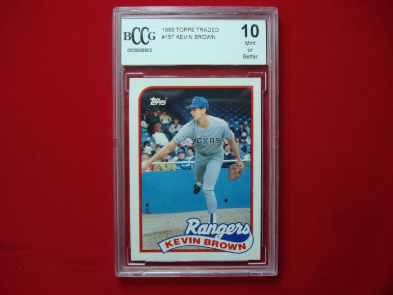 Kevin Brown 1989 Topps Traded BCCG #15T PSA 10 Gem Mint Texas Rangers Baseball Card