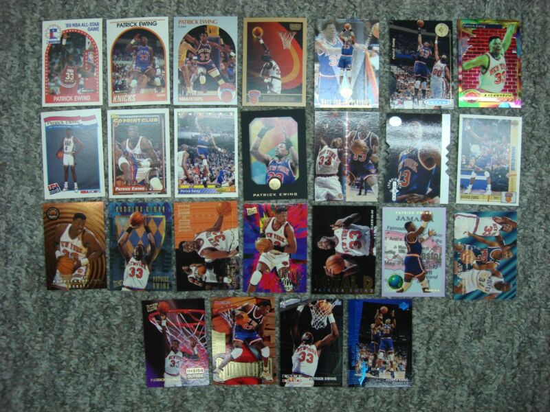Patrick Ewing basketball card lot