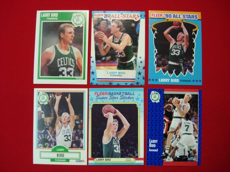 Larry Bird Fleer basketball card lot