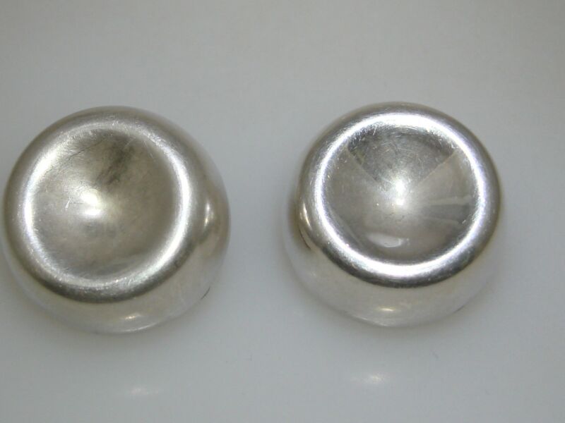Vintage 1960s Sterling Silver Clip-On Earrings - TM-193