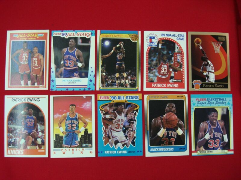 Patrick Ewing basketball card lot of 10