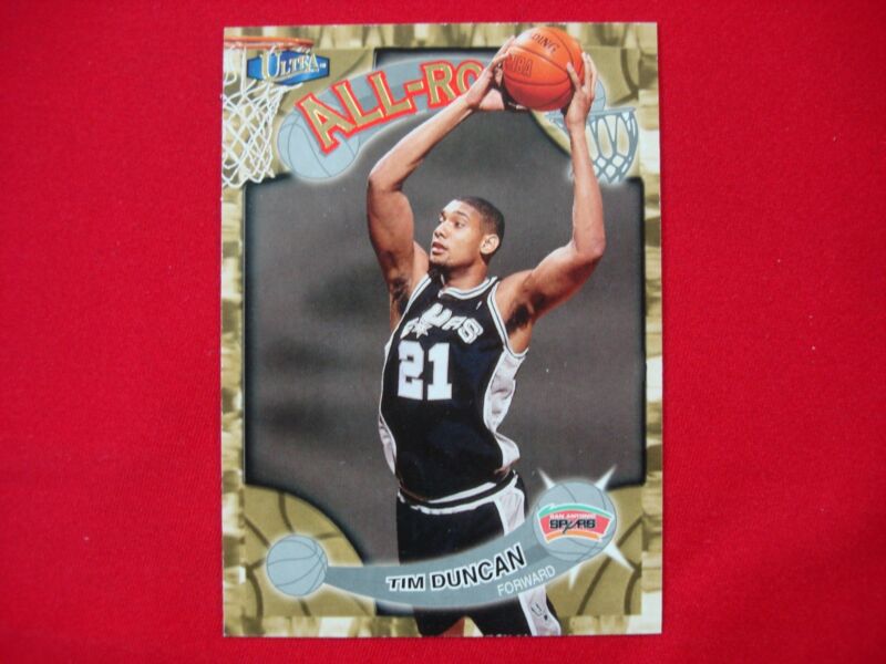1997-98 Fleer Ultra Tim Duncan Rookie Card #1 RC - San Antonio Spurs All-Rookie Insert (PSA Graded)