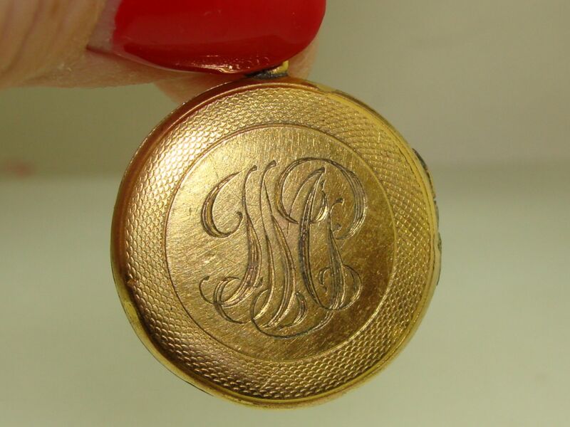Antique 1890s gold filled locket with photo, signed Foster & Bailey