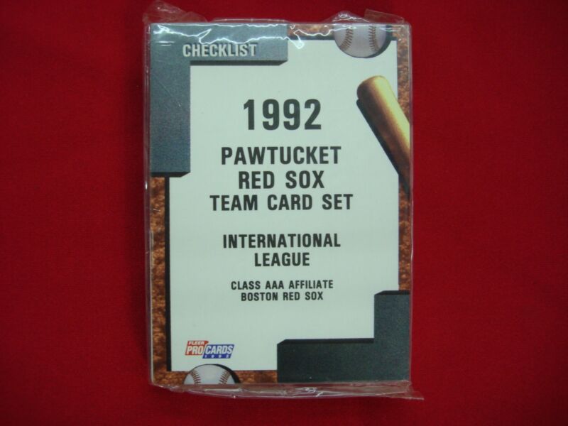 1992 Pawtucket Red Sox Fleer ProCards MiLB Team Set featuring Mo Vaughn and John Valentin