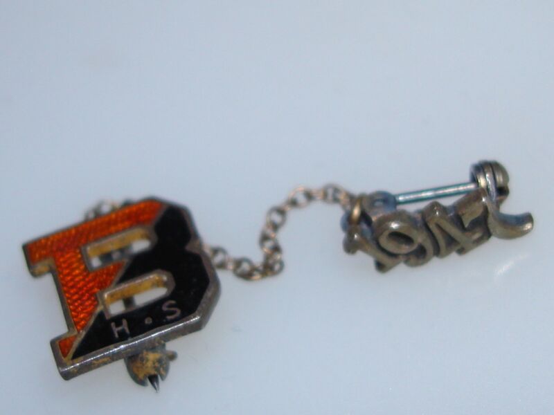Vintage 1947 Boyertown PA High School sterling enamel pin