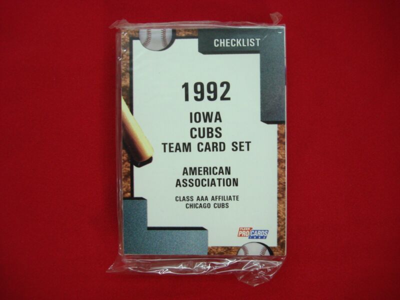 1992 Iowa Cubs Fleer ProCards Team Set