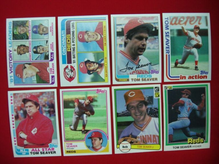 Vintage Tom Seaver baseball cards from Topps and Donruss