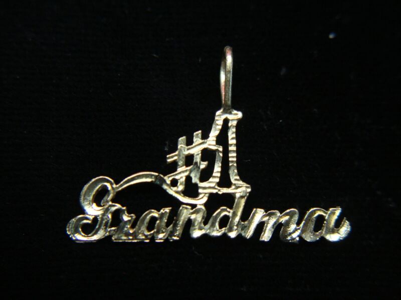 14K Yellow Gold #1 Grandma Pendant - Fancy Design, Pre-Owned