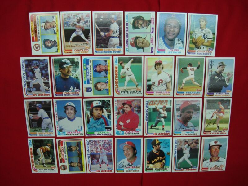 1982 Topps Semi Star Baseball Card Lot