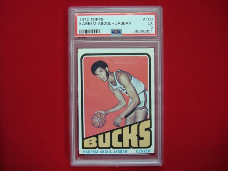 Kareem Abdul-Jabbar 1972 Topps PSA EX 5 #100 basketball card