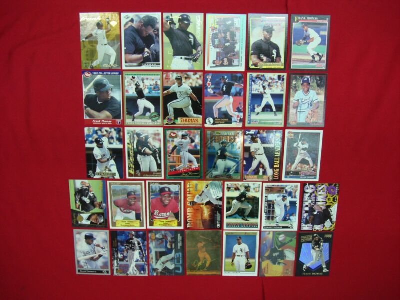Frank Thomas baseball card lot featuring minor league, second-year, inserts, and oddities