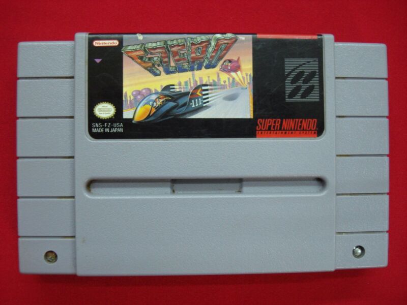 Vintage 1991 F-Zero SNES game cartridge (SNS-006)