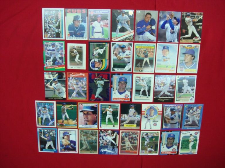 Vintage Ryne Sandberg baseball card collection