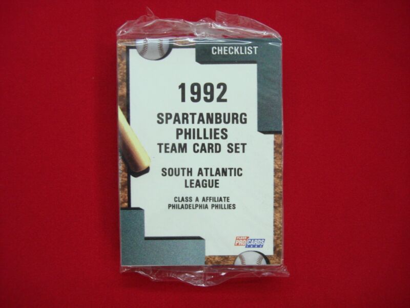 1992 Fleer ProCards Spartanburg Phillies MiLB Team Set