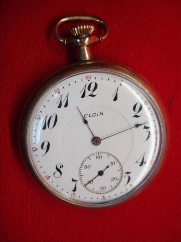 Vintage Elgin Open-Face Pocket Watch – 1917, Gold Filled Case, Running
