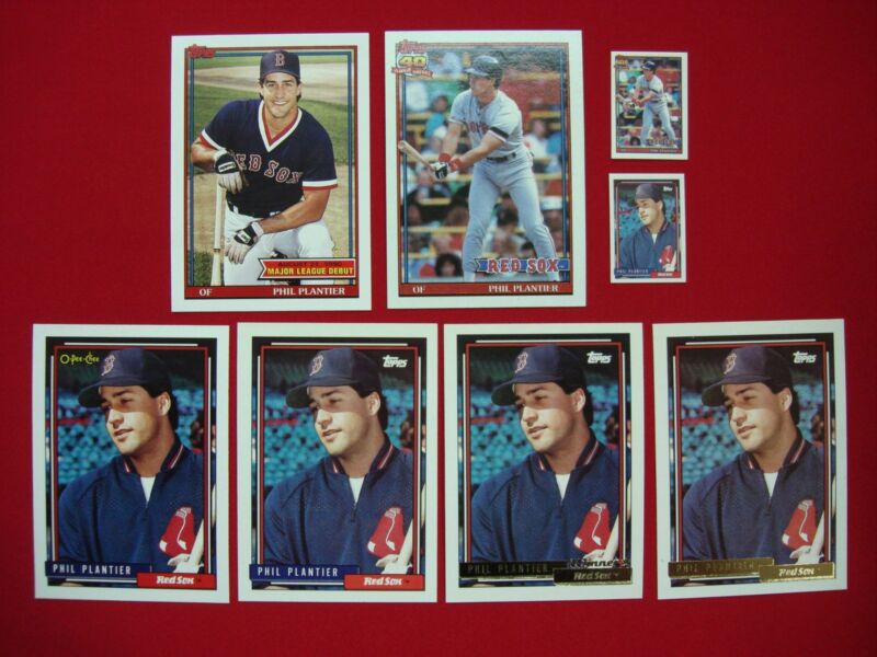 Collection of Phil Plantier rookie and second-year baseball cards (1991-1992)