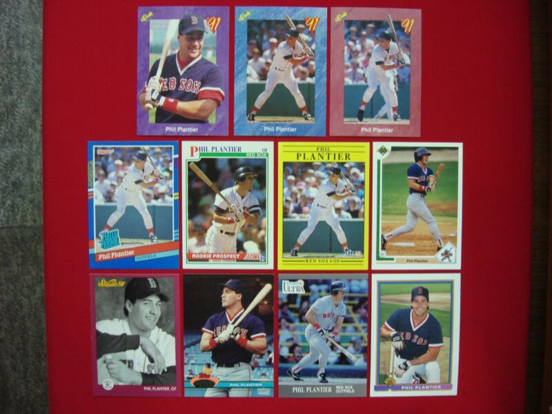 Collection of 11 Phil Plantier rookie year baseball cards