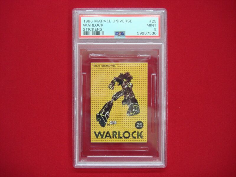 PSA 9 graded Warlock #25 (1986) Comic Images Marvel Universe Sticker