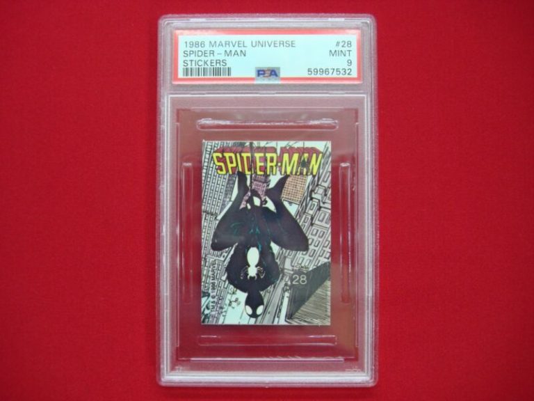 PSA 9 graded Spider-Man #28 (1986) Comic Images Marvel sticker