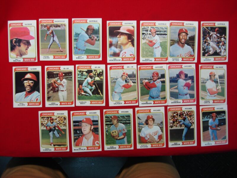 1974 Topps Chicago White Sox Baseball Card Set