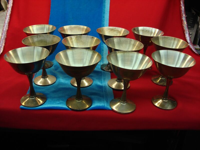 Vintage Salem silver plate goblets, set of 12