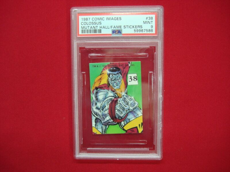 PSA 9 graded Colossus #38 (1987) Comic Images Mutant Hall of Fame sticker