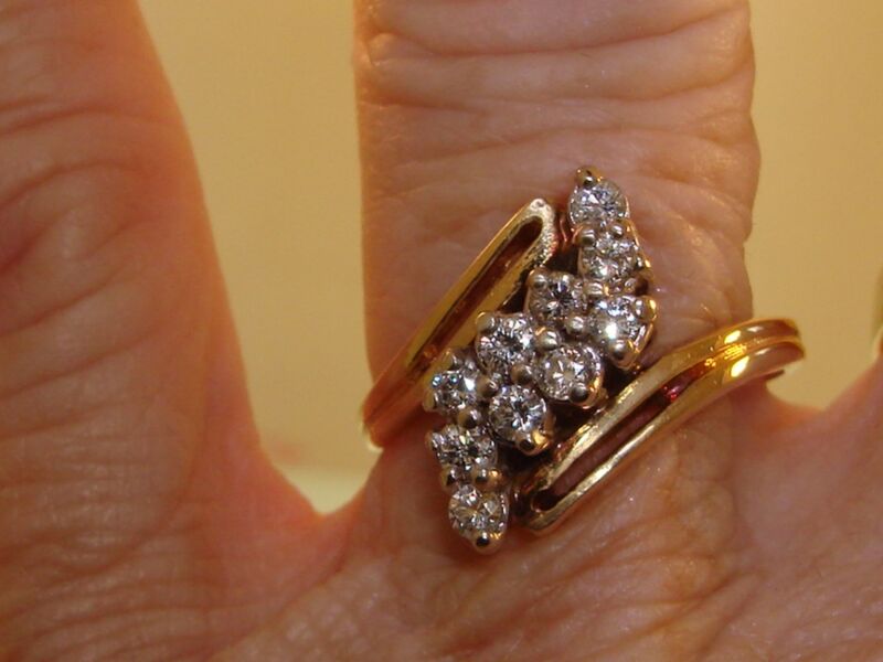 14K Gold Diamond Ring - 1ctw, SI2 Clarity, Size 8.75