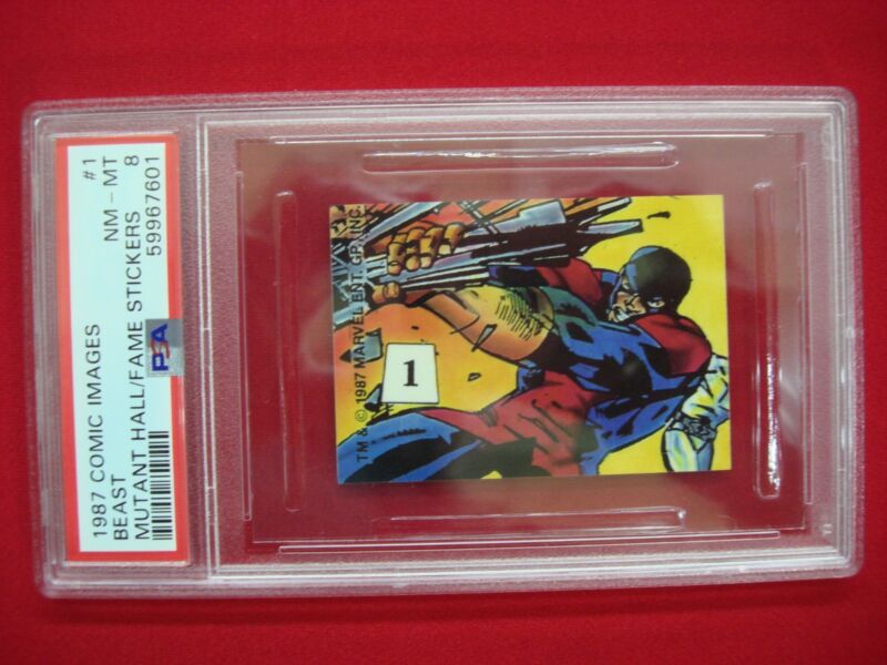 PSA 8 Graded Beast #1 (1987) Comic Images Mutant Hall of Fame Sticker