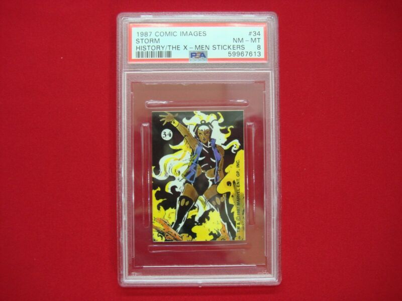 PSA 8 Graded Storm #34 X-Men History Sticker (1987 Comic Images)