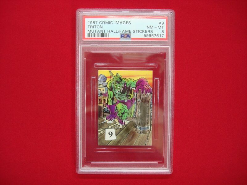 1987 Comic Images Triton #9 Mutant Hall of Fame PSA 8 Sticker
