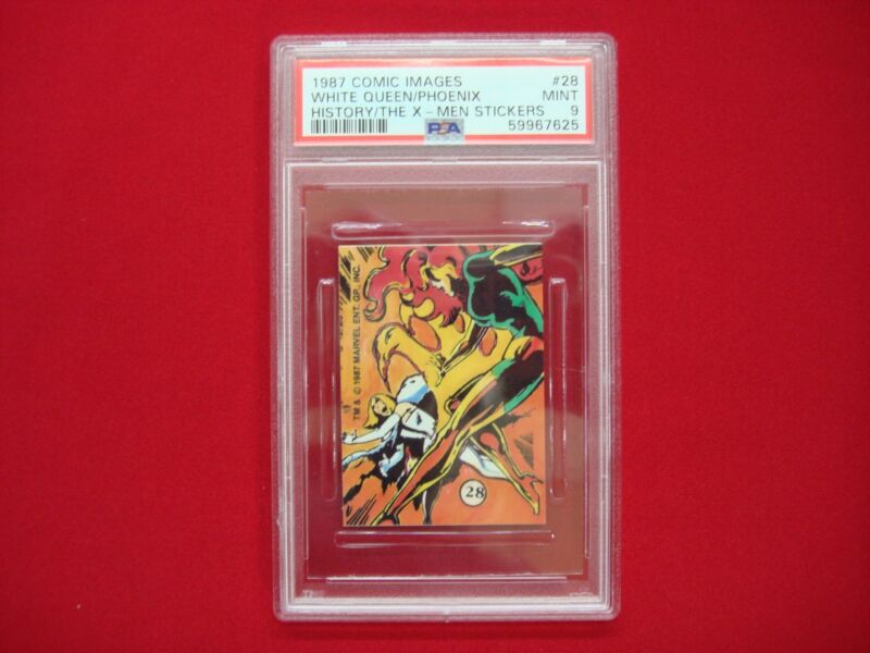 PSA 9 graded White Queen & Phoenix #28 Comic Images X-Men sticker