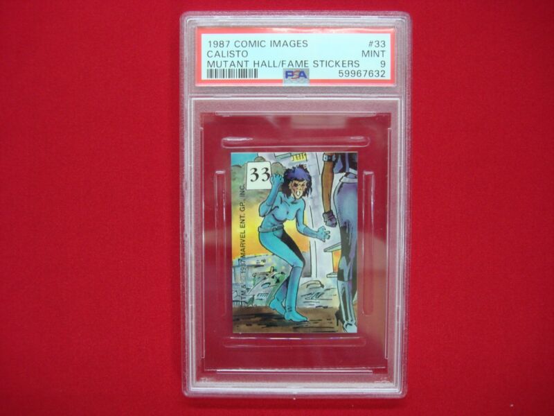 PSA 9 Gem Mint Callisto #33 Mutant Hall of Fame Sticker