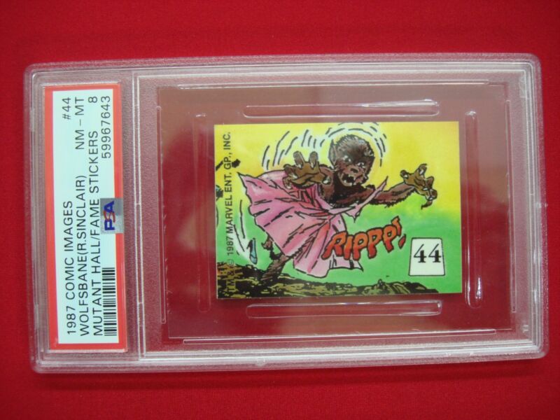 Rare WOLFSBANE #44 (1987) Comic Images PSA 8 Sticker - NM-MT
