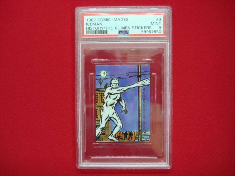 Iceman #3 PSA 9 Sticker - 1987 Comic Images History of X-Men