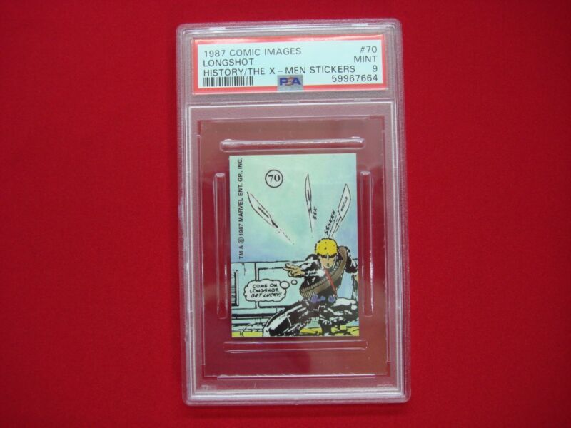 PSA 9 Gem Mint Longshot #70 History of the X-Men Sticker (1987)