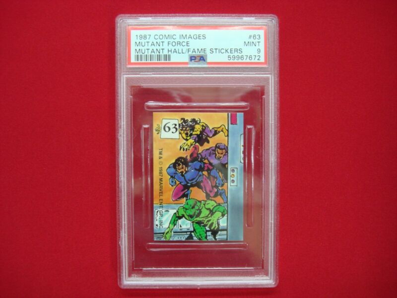 PSA 9 graded Mutant Force #63 (1987) Comic Images sticker