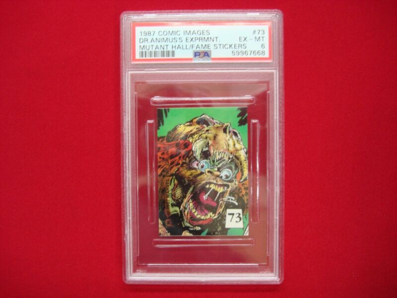 1987 Dr. Animus's Experiment #73 Comic Images Sticker PSA 6