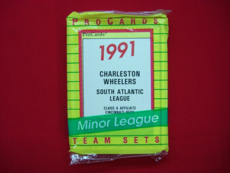 1991 Charleston Wheelers ProCards minor league baseball card set, factory sealed.