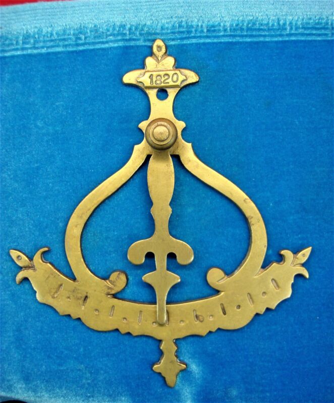 Antique Brass Wall Scale with Movable Pointer